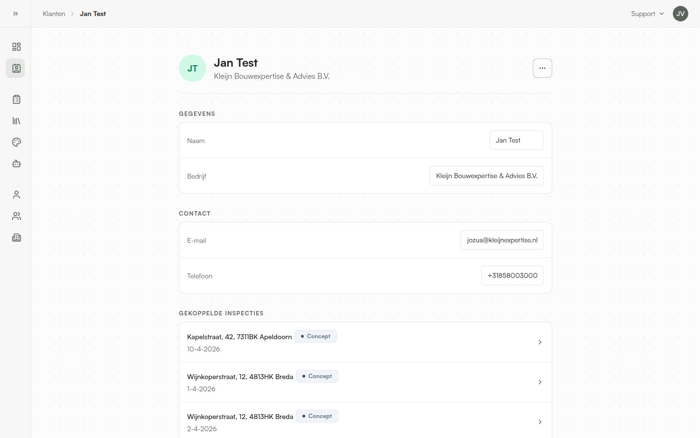 Client detail