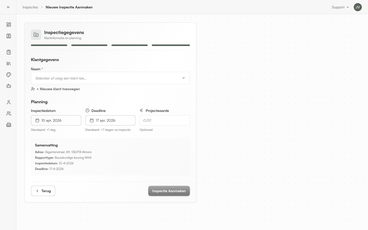 Client and planning